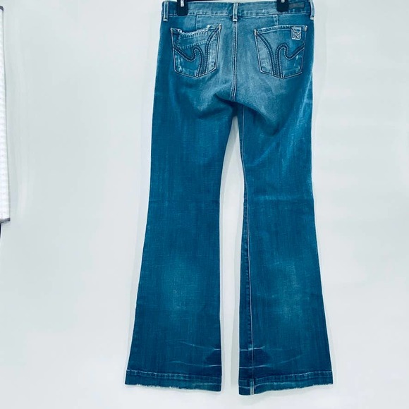 COH Citizens of Humanity Medium Wash Low Waist Full Leg Jeans Faye #003 Size 29 - Picture 3 of 12